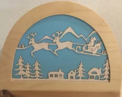 Atelier De Noest - Silhouet Voor In Lamp, Kerstman In Slee