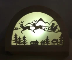 Atelier De Noest - Silhouet Voor In Lamp, Kerstman In Slee