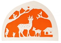 Atelier De Noest - Silhouet Voor In Lamp, Hertjes In Het Bos