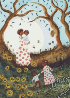 BijdeHansje Ansichtkaart Zonnebloemen