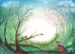 BijdeHansje Ansichtkaart Lente