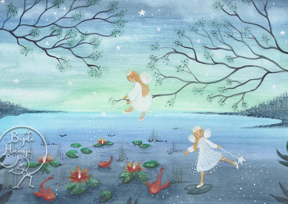 BijdeHansje Ansichtkaart Waterfeetjes