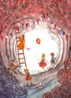 BijdeHansje Ansichtkaart Kingsday