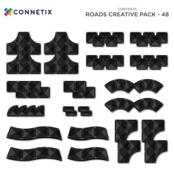 Connetix Creative Roads Pack, 48 Delig