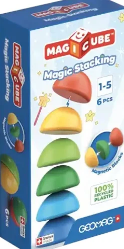 Geomag Magnetische Halve Stapelbollen, 6 Stuks