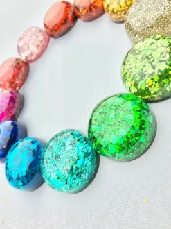 Glitter XL Speelparels Regenboog, 12 Stuks