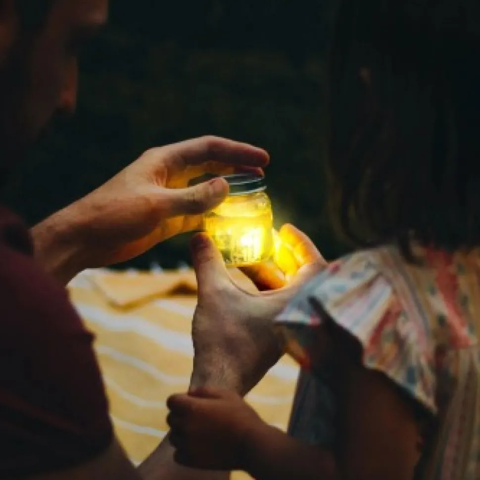 Glo Pals Light Up Cubes Geel, 4 Stuks