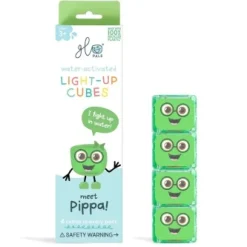 Glo Pals Light Up Cubes Groen, 4 Stuks