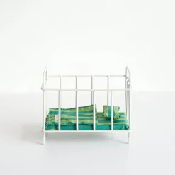 Gommu Pocket Furniture, Ledikant Groen Gestreept