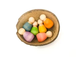 Grapat Houten Baby Nins Poppetjes In Schaaltje