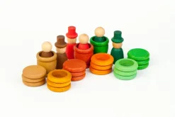 Grapat Seizoenstafel Herfstset, Houten Nins Poppetjes, Schijfjes, Ringen En Bakjes