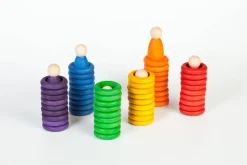 Grapat Set Nins, Ringen En Munten Rainbow Colors