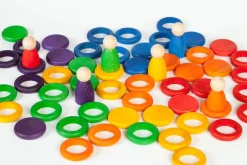 Grapat Set Nins, Ringen En Munten Rainbow Colors