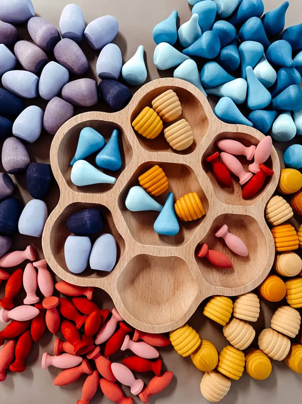 Houten Sorteerbak Bloem