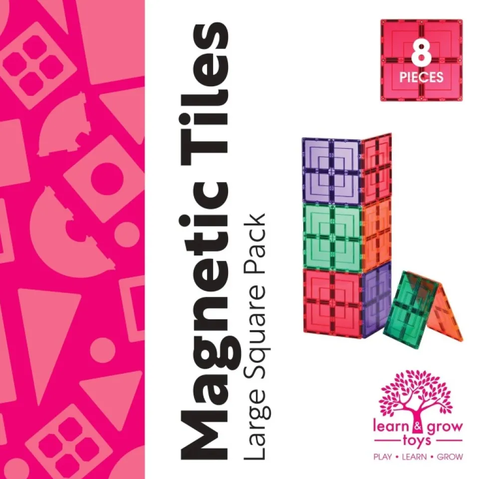 Learn & Grow Grote Vierkanten, 8 Stuks