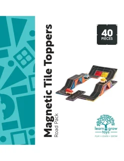 Learn & Grow Magnetische Tegel Toppers, Road Pack 40 Stuks