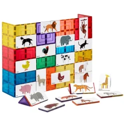 Learn & Grow Magnetische Tegel Toppers, Dieren Duo Puzzelset 40 Stuks