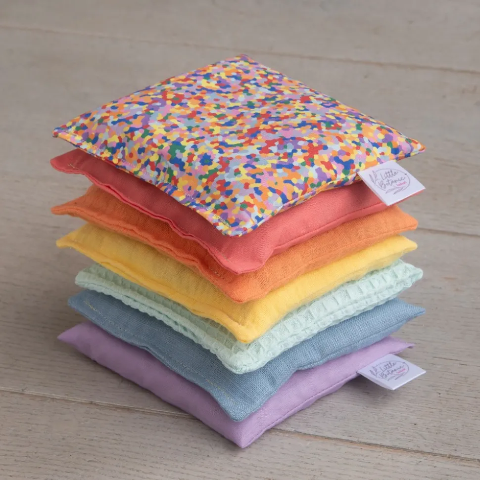 Little Botanic Label - Sensorische Pittenzakjes Pastel + Super Confetti, 7 Stuks