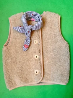 Luka Luna Bandana Blauwwitte Streepjes Met Aardbeitjes + Hartjes Embleem