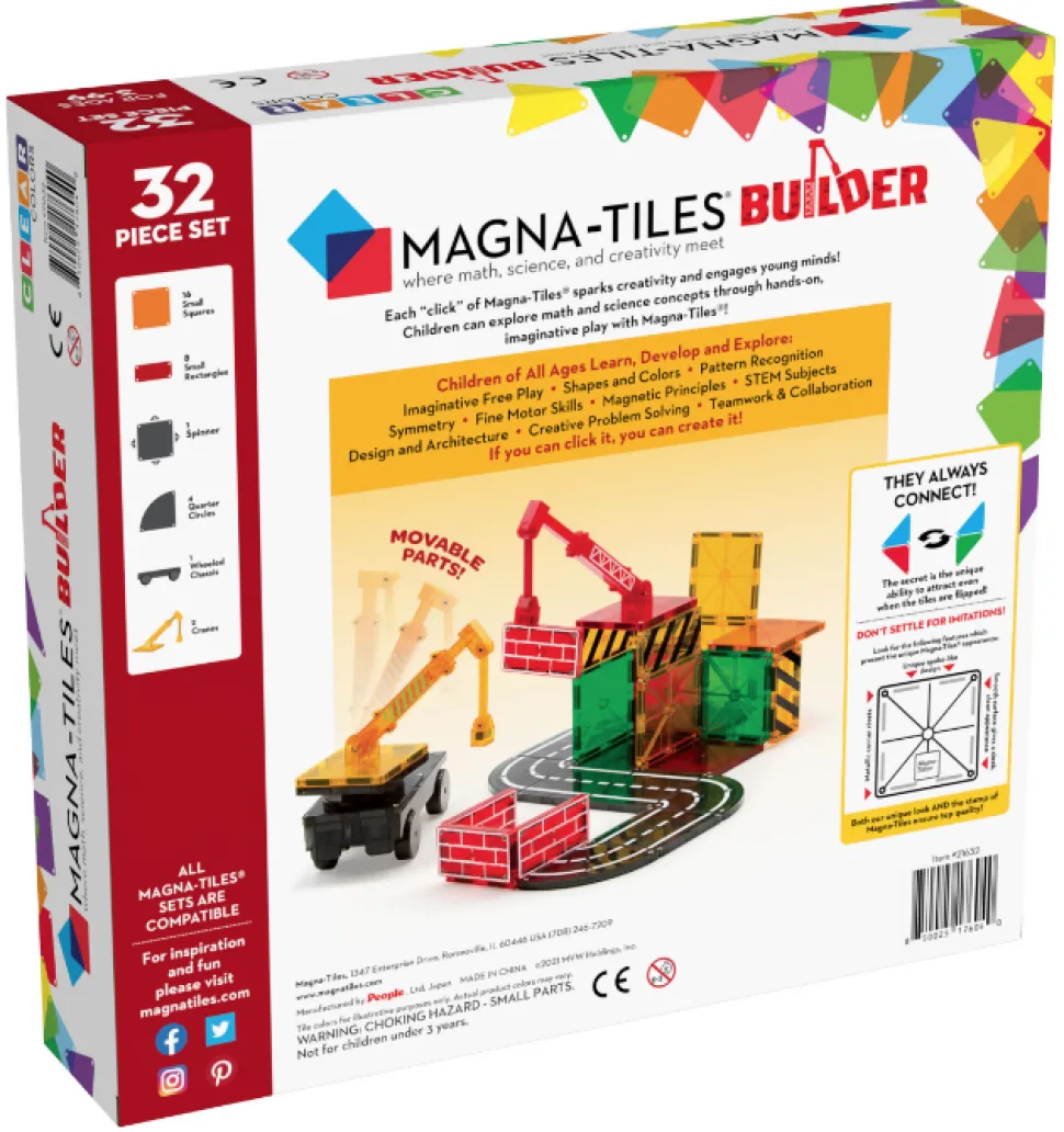 MAGNA TILES Builder Set, 32 Stuks