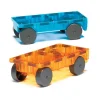 MAGNA TILES Car Expansion, 2 Stuks Oranje En Blauw