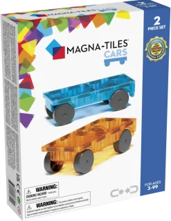 MAGNA TILES Car Expansion, 2 Stuks Oranje En Blauw