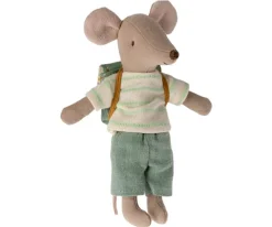 Maileg Driewieler Muis, Grote Broer Mintkleurige Rugzak