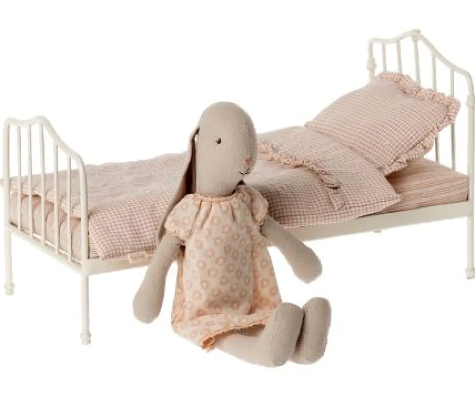 Maileg Miniatuur Bed, Mini Roze/rood