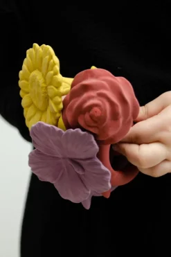 Natruba Bijtspeeltje Bloem 'Rose' Rood