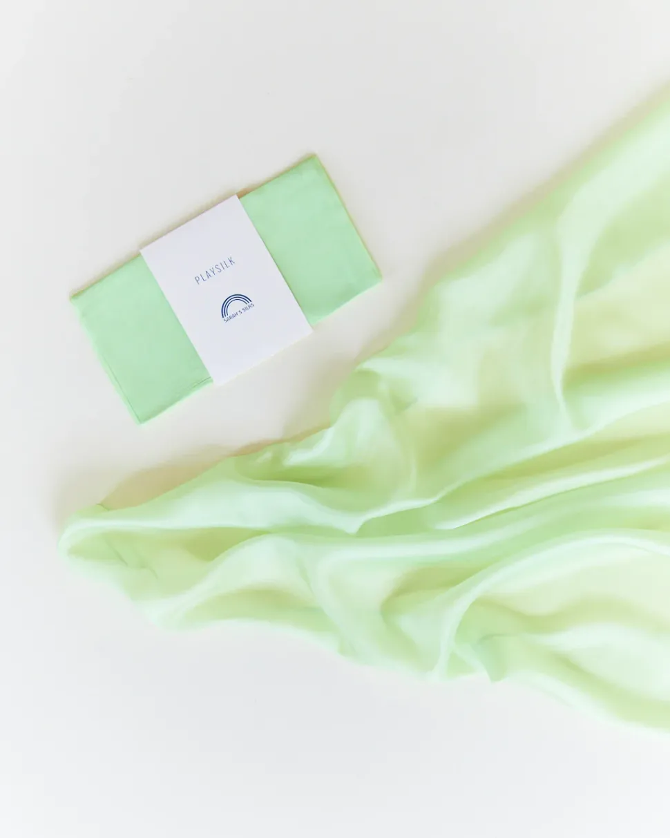Sarah's Silks Speelzijde Lime