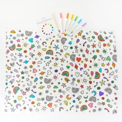 Sarah's Silks, Stiften Voor Op Speelzijde + Speelzijde Doek Om In Te Kleuren