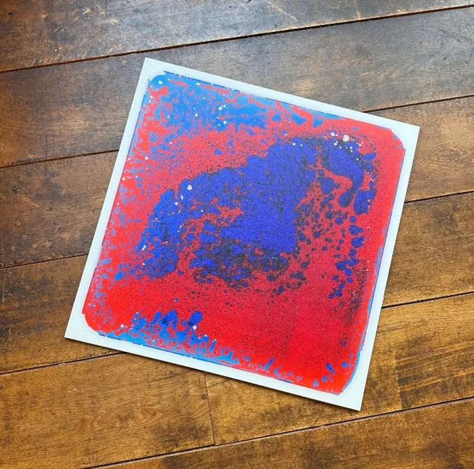 Sensorische Vloertegel, Rood Met Blauw
