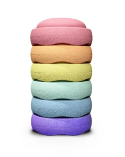Stapelstein Regenboog Pastel Set, 6 Stuks