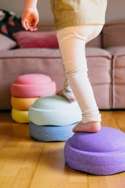 Stapelstein Regenboog Pastel Set, 6 Stuks