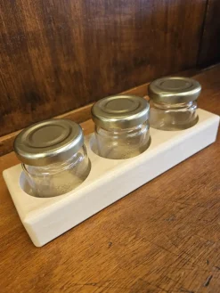 Verfpotblokhouder Inclusief 3 Glazen Potjes