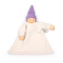 Zonnekindpop | Badstof Geboorteknuffel Lila