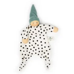 Zonnekindpop | Geboorteknuffel Met Stipjes Mintgroen