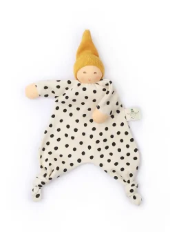 Zonnekindpop | Geboorteknuffel Met Stipjes Geel